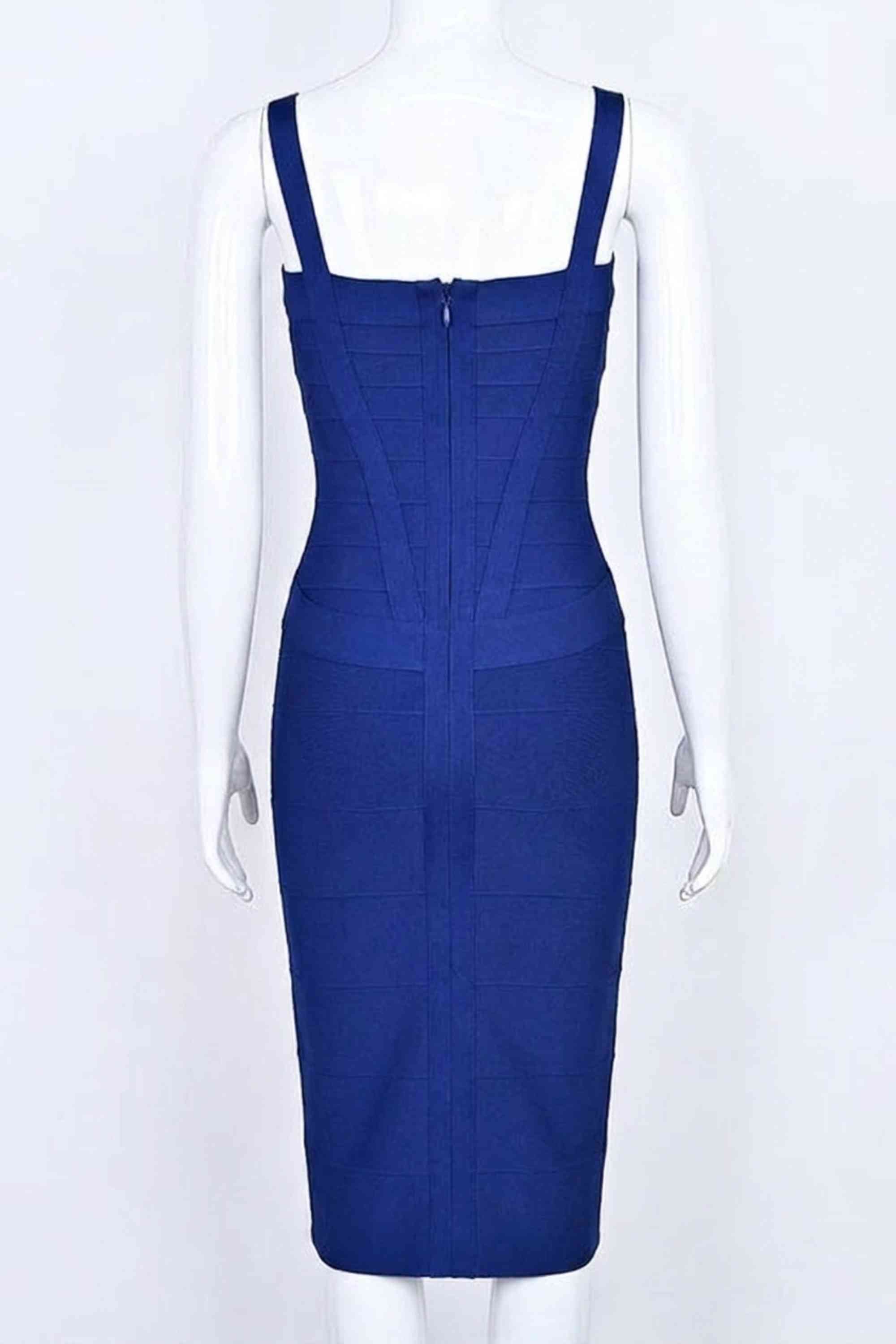 Bodycon Collection Heidi Bandage Midi Dress - Navy Blue Womens Dresses and Apparel Online