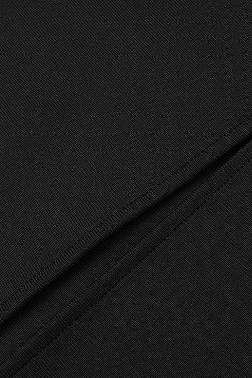 Woman wearing a figure flattering Dianne Bandage Maxi Dress - Classic Black BODYCON COLLECTION