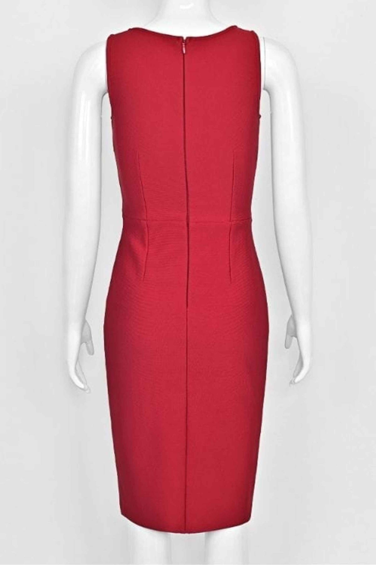 Woman wearing a figure flattering Elsa Bodycon Dress - Red Wine BODYCON COLLECTION Pty Ltd