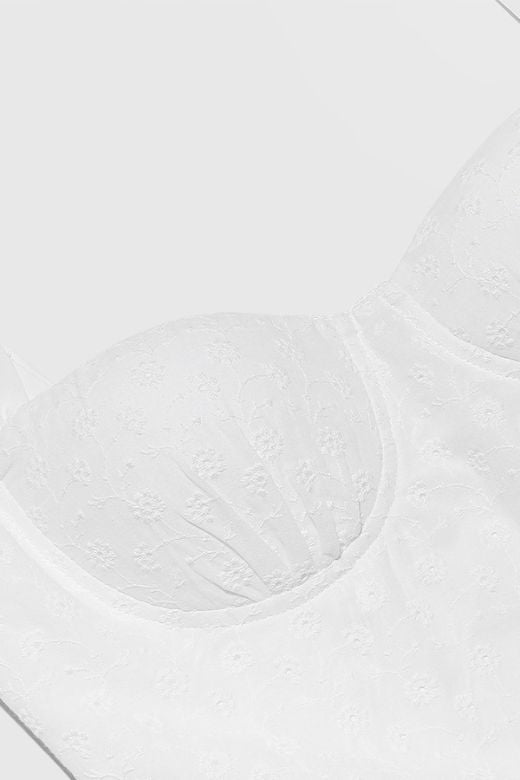 Woman wearing a figure flattering Imogen Bodycon Day Midi Dress - Pearl White BODYCON COLLECTION