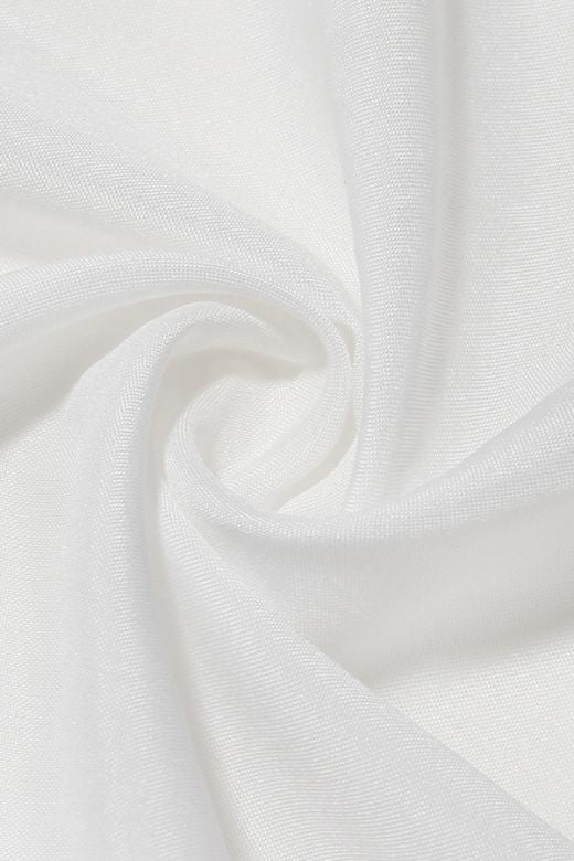 Woman wearing a figure flattering Imogen Bodycon Day Midi Dress - Pearl White BODYCON COLLECTION