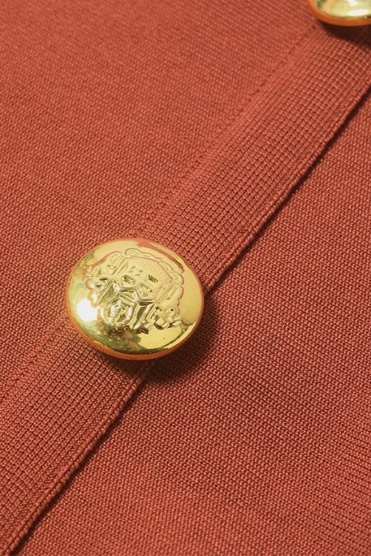 Woman wearing a figure flattering Jessie Midi Pencil Skirt - Tan Brown BODYCON COLLECTION Pty Ltd