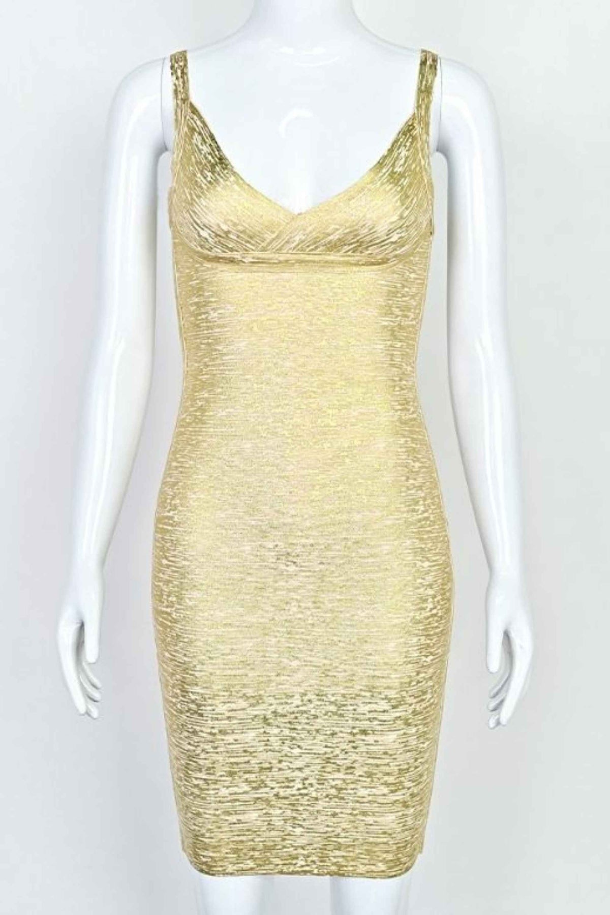 Elegant gold bandage party dress perfect for dancing all night