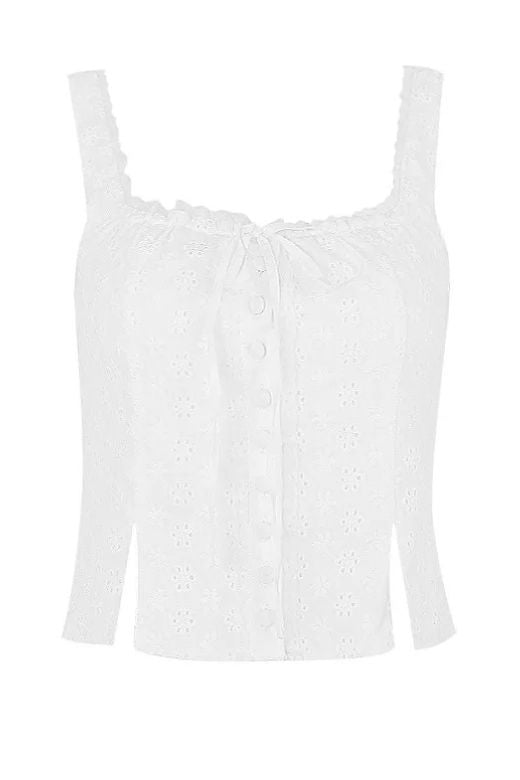 Woman wearing a figure flattering Nancy Bodycon Top - Pearl White BODYCON COLLECTION