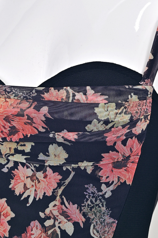 Woman wearing a figure flattering Tate Bodycon Wrap Dress - Classic Black BODYCON COLLECTION Pty Ltd