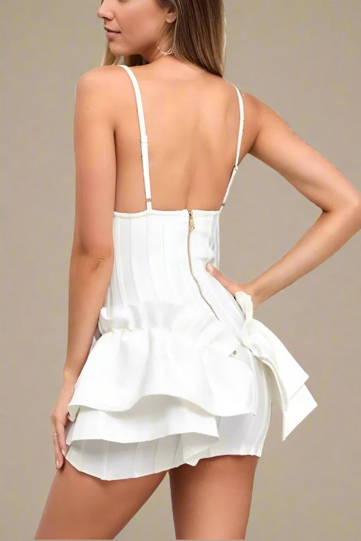 Keely Bodycon Mini Dress - Pearl White