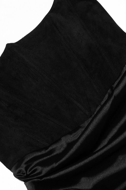 Woman wearing a figure flattering  Hope Bodycon Wrap Maxi Dress - Classic Black BODYCON COLLECTION