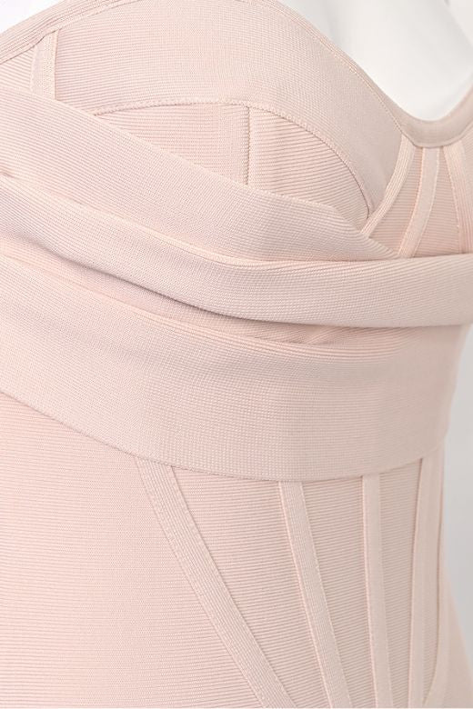 Woman wearing a figure flattering  Miles Bodycon Midi Dress - Lipstick Red BODYCON COLLECTION