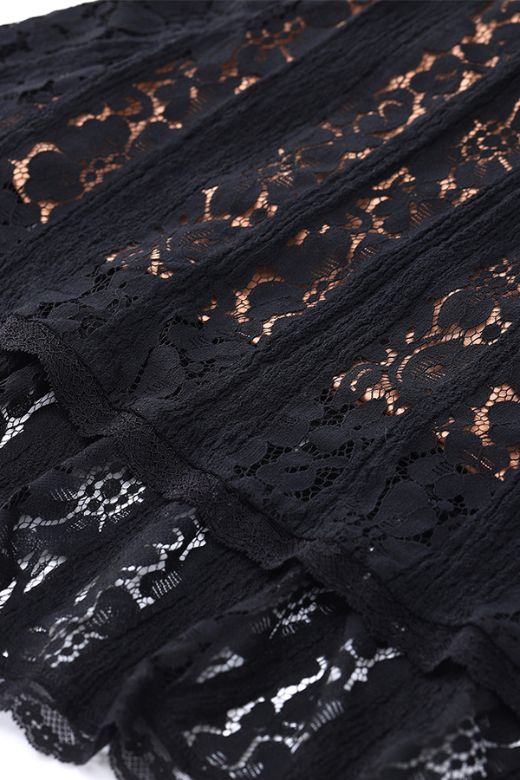 Woman wearing a figure flattering  Rose Long Sleeve Bodycon Maxi Dress - Classic Black BODYCON COLLECTION