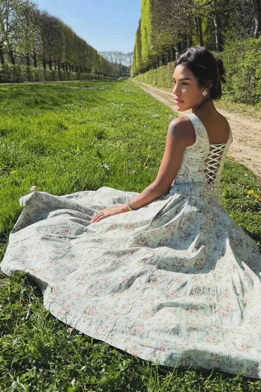 Woman wearing a figure flattering  Willa Bodycon Midi Dress - White Pearl BODYCON COLLECTION Pty Ltd